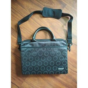 DENALI Padded Black Messenger/Tablet Bag w/ Strap and Handles Case Tote CUTE!